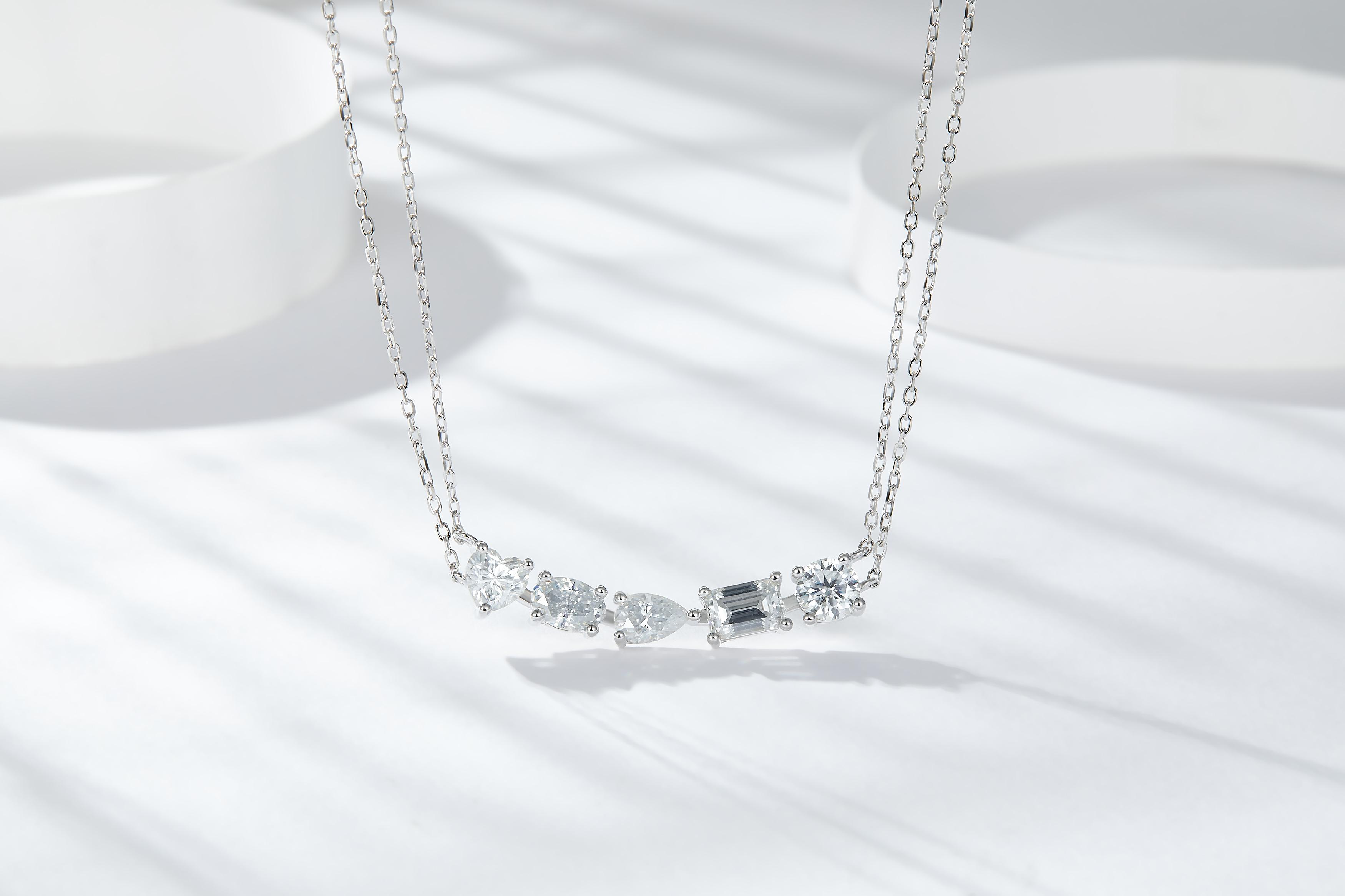 Galaxy - A Fashionable And Luxurious Diamond Jewelry Pendant Set With Moissanite S925 Sterling Silver And Platinum Plating