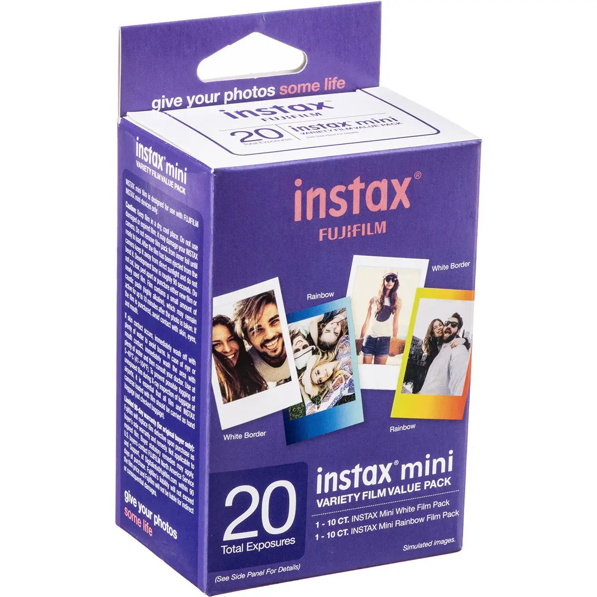 Fujifilm Instax Mini Instant Film Rainbow Variety Value Pack - 2-Pack, 20 Exposures, Bundled with Photo Card Accessories Album
