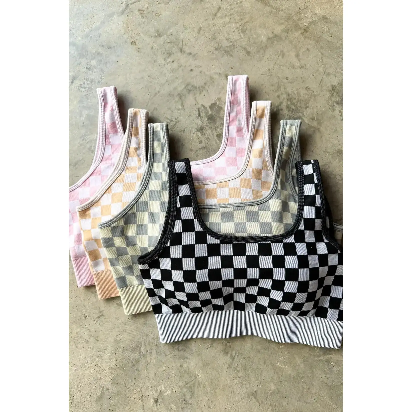 Checker Bra - Black & White