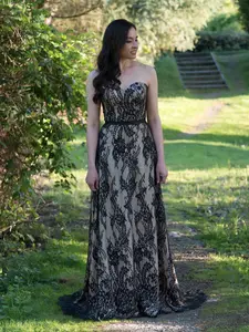 Black wedding dress boho wedding dress