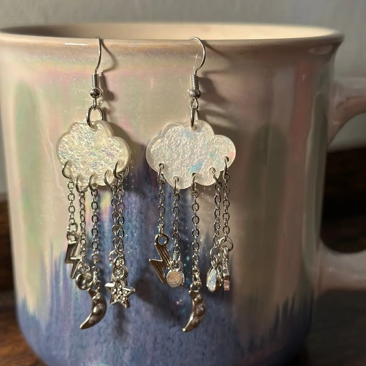 Rain Cloud Dangle Earrings