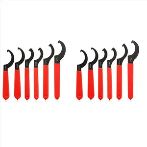 12 Pieces Spanner Wrench Set Adjustable Coilover Wrench Spanners Hook Wrenches Tools Coilover Wrench Steel Spanner