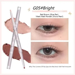 FLORTTE Chu Chu Baby Dual-Ended Korean Lip-Eye Aegyo-Sal Pen #G02 - Precise Tip Ultra-Fine Liquid Eyeliner, Cream Shimmer Highlight for Plump Aegyo-Sal, Multi-Use Lipliner Makeup Cosmetic (Spring Glow Up)