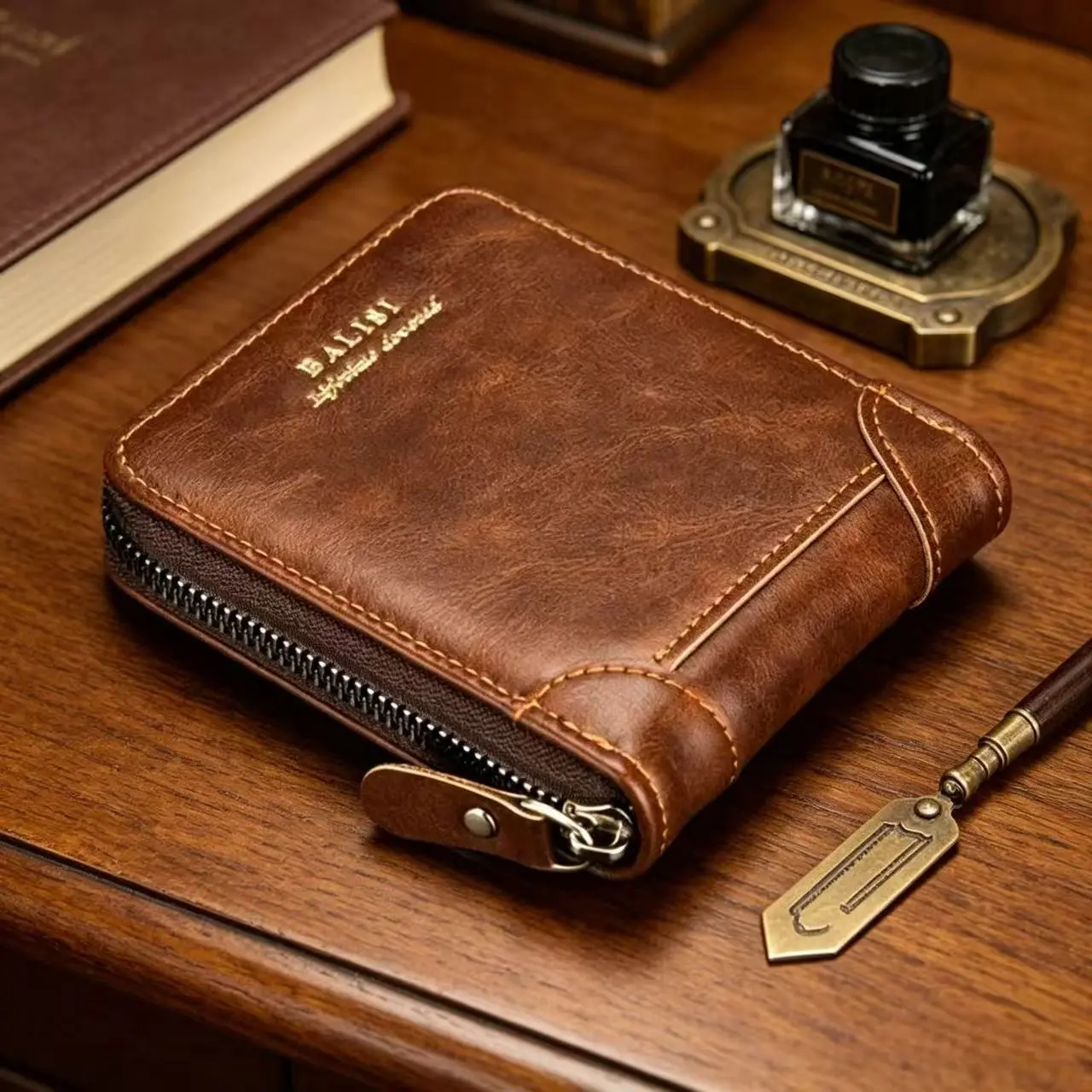 Men's Retro Short Soft PU Leather Zipper Wallet - Multi-Slot Card Holder, Portable Coin Pouch, Durable Daily Money Bag, Minimalist Fashion Accessory for Casual Travel, Outdoor Use, No, Everyday Daily Use, Stylish Wallet, Wallet Pouch