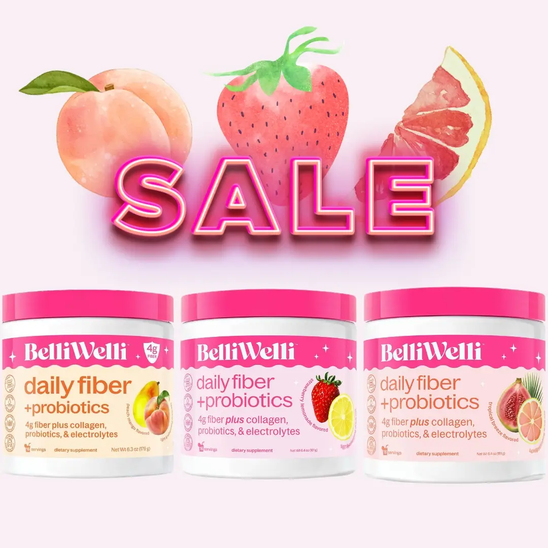 Special 3 Tub Bundle- BelliWelli Daily Fiber + Probiotics + Collagen Healthcare...