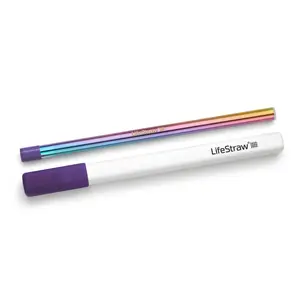 LifeStraw Sip Reusable Steel Filter Straw with Carry Case Aurora