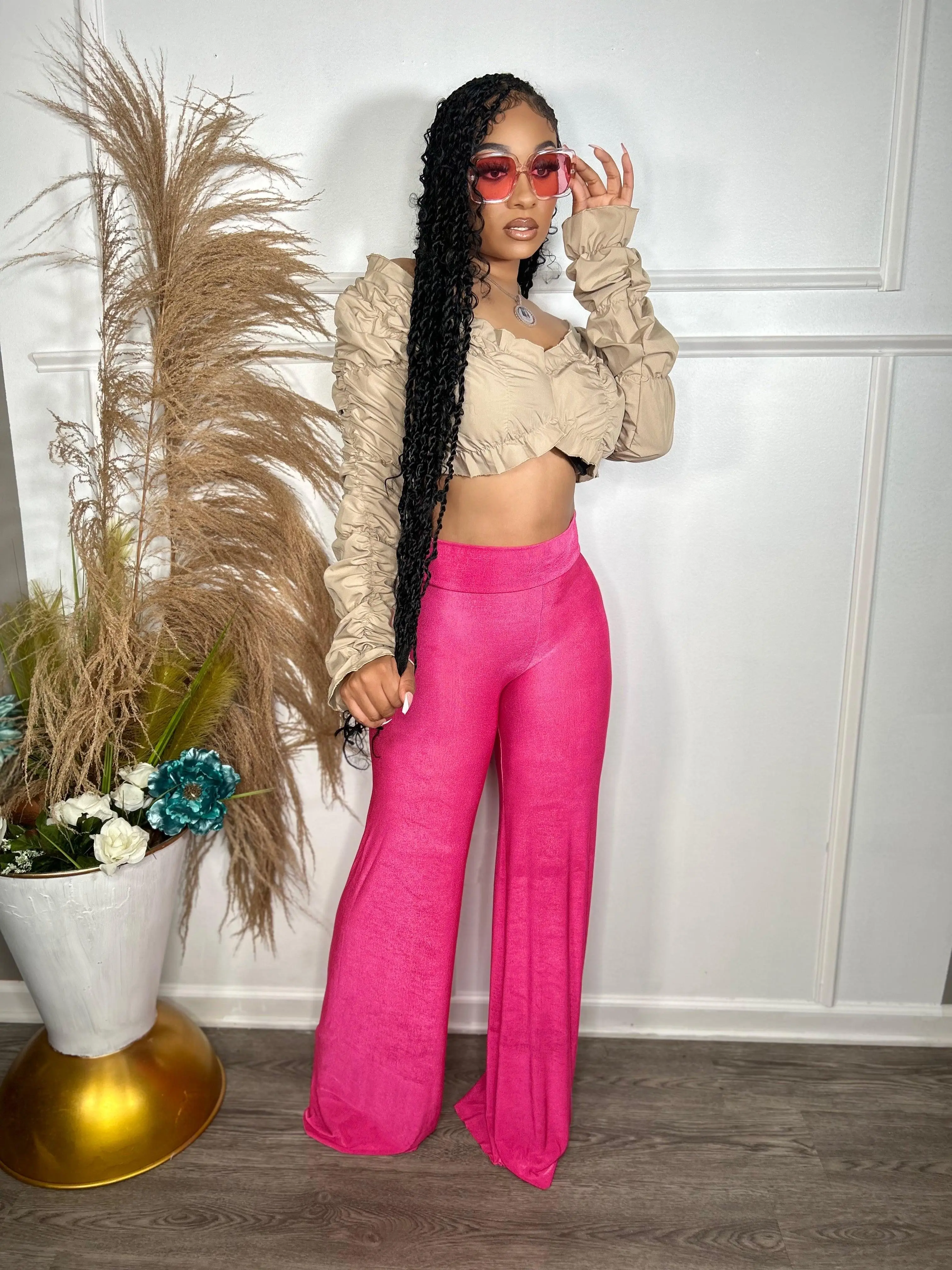 Jai flare pants  (fushia)