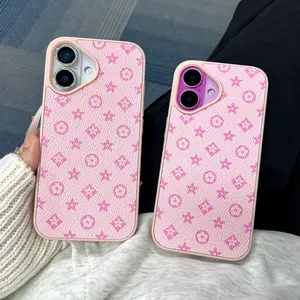 Suitable for iPhone 17，16, 15, 14, 13, Pro Max, high-end leather pattern phone case, iPhone 16 Plus, 15 Plus leather phone case for both boys and girls, shockproof phone case
