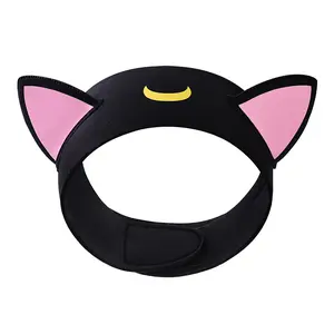 Cartoon cat ear diving headband female neoprene hair band swimming headband quick drying sports headband fixed Velcro