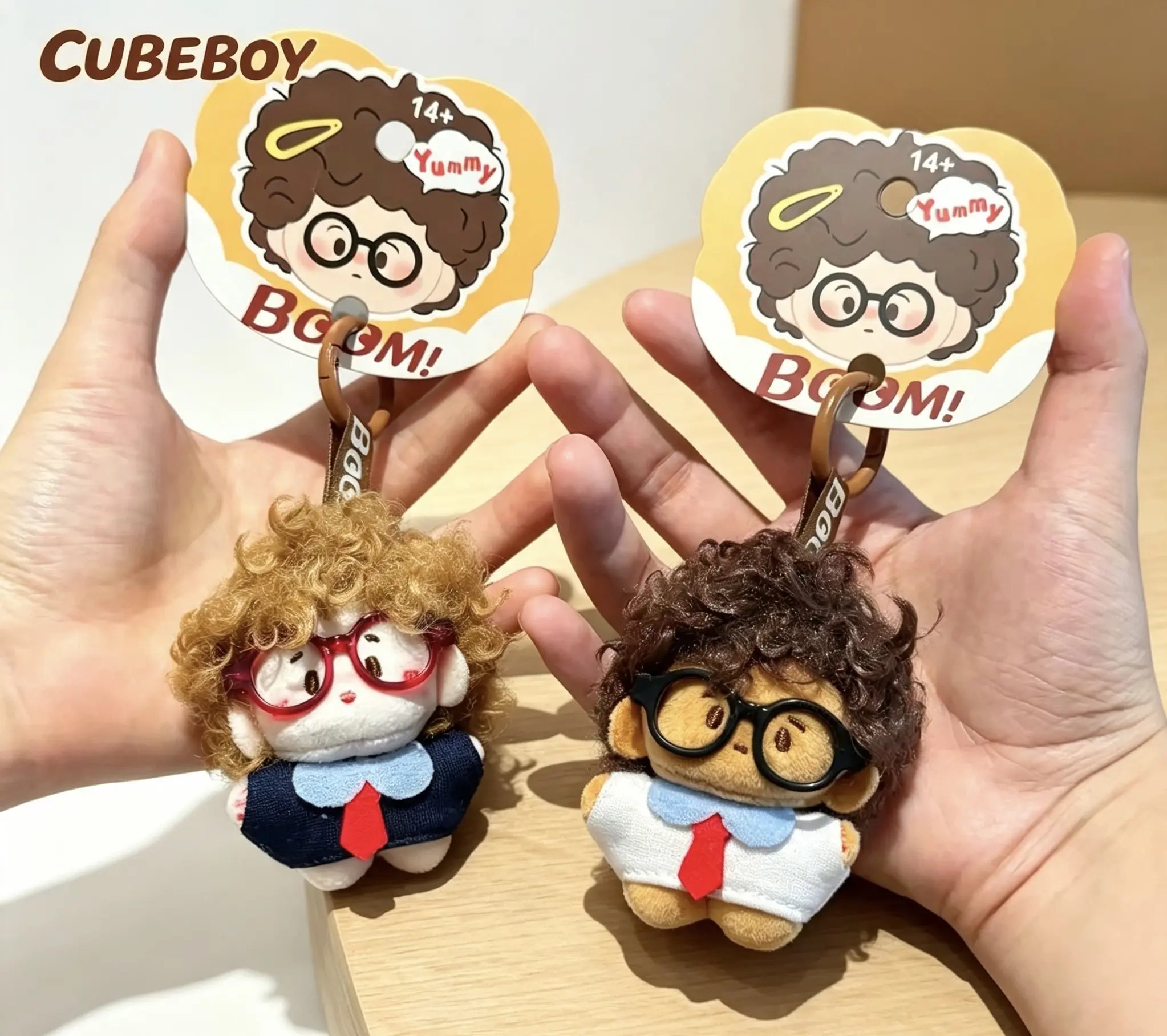 Doctor Curly Doll Glasses Bag Pendant Doll Plush Doll Keychain