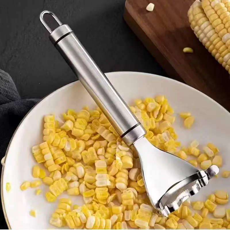 MAYISHENGKER Corn Husker Kitchen Gadget Durable 304 Stainless Steel Corn Cutter Easily Separate Corn Grain by Grain Practical for Families and Restaurants