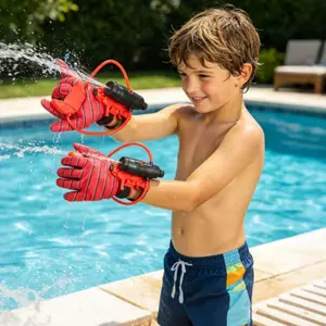 Spider Web Launcher Toy Water Gun Set, Wrist Launcher and Water Gun, Perfect for Kids Aged 3-6+, Summer Outdoor Play, Role Play, Birthday Gift, Theme Party