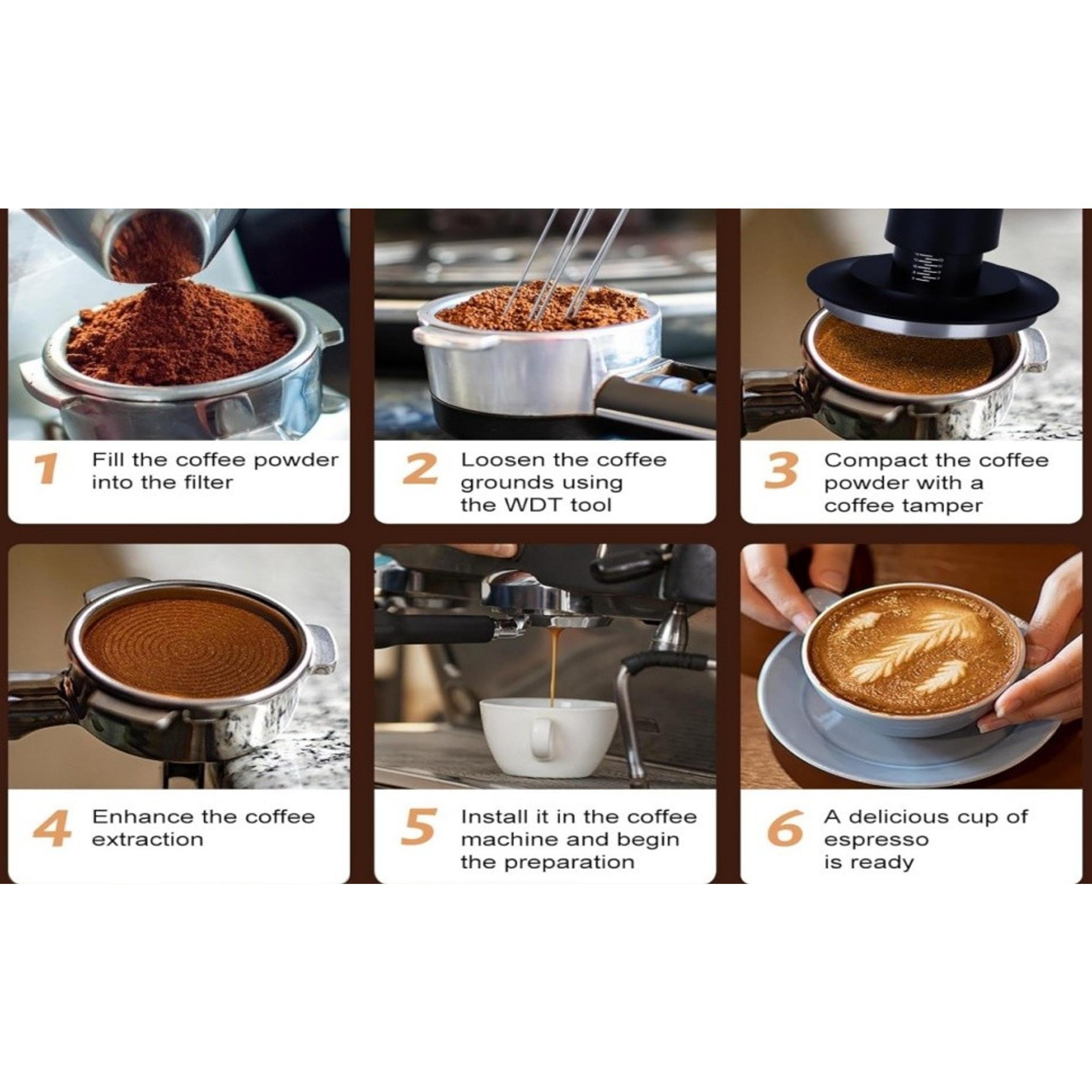 22 PCS 53mm Espresso Accessories Kit Barista Tamper Set with Frothing Pitcher WDT Tool Stirrer Tamper Mat Coffee Stencils Latte Art Pen 22 PCS 53mm Espresso Accessories Kit Barista Tamper Set with Frothing Pitcher WDT Tool Stirrer Tamper Mat Coffee Stencils Latte Art Pen