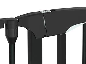 120.5-Inch Metal Fireplace Fence Guard 5-Panel Baby Safety Gate/Barrier/Play Yard with Door Christmas Tree Fence Hearth Gate for Kids/Pet/Toddler/Dog/Cat, Black