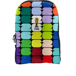 FIFA World Cup 26 Pride Backpack - Rainbow Pattern, Water-Resistant Nylon, Padded Straps, Spacious Design, Perfect for Fans & Everyday Use