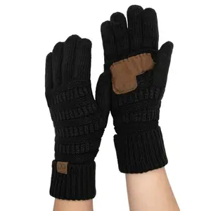 C.C Unisex Cable Knit Winter Warm Anti-Slip Touchscreen Texting Gloves - G20