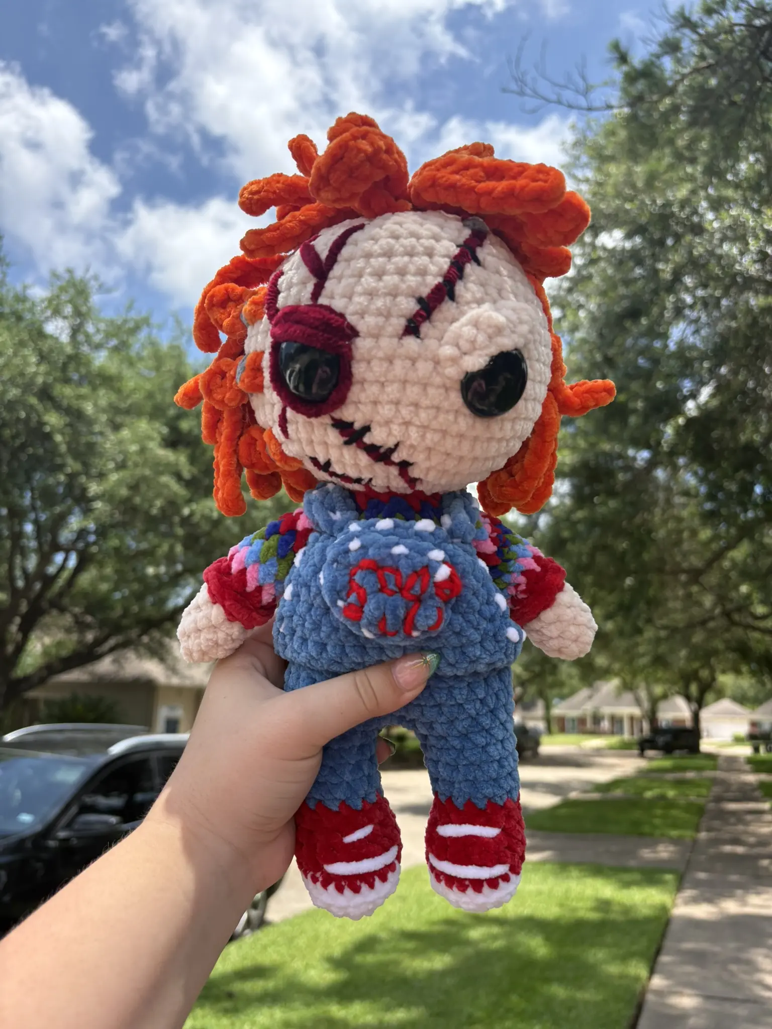 Handmade Crochet Chucky Doll