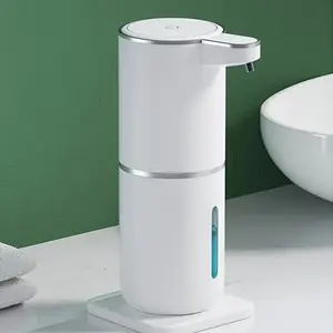 Automatic Soap Dispenser, 380ML USB Rechargeable Touch-Free Foam Dispenser, Ideal for Bathroom & Kitchen, No Contact Liquid Soap Distributor, Bathroom Accessory