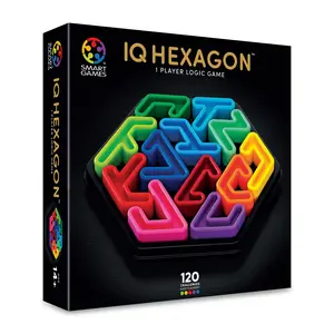 IQ Deluxe: Hexagon - Featuring a Deluxe Travel Case and 120 Challenges for Ages 14-Adult