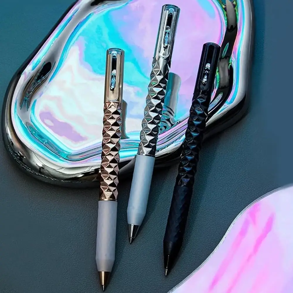 0.5mm Geometric Design Gel Ink Pen (3counts), Creative Deformation Writing Pen, Smooth Writing Pen for Home School and Office, Stationery Supplies