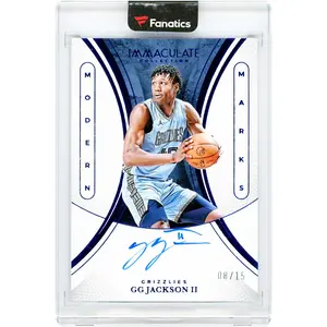 GG Jackson II Memphis Grizzlies Autographed 2024-25 Panini Immaculate Collection Modern Marks Sapphire #-GGJ #8/15 Rookie Card - Fanatics Authentic Certified