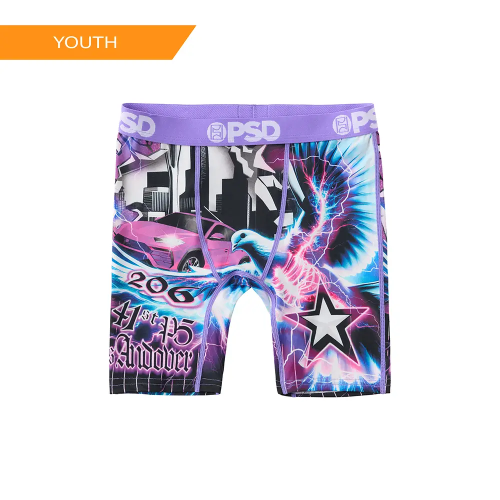 PSD Youth Boy's P5 My City Boxer Brief - Soft, Breathable and Comfortable Stretch Underwear