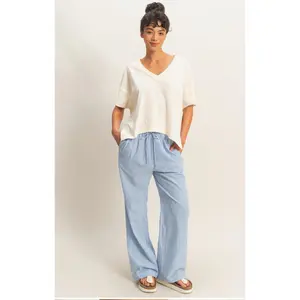 COMFY EASY BASIC TRENDY SLUB TEE (COLOR OPTIONS)