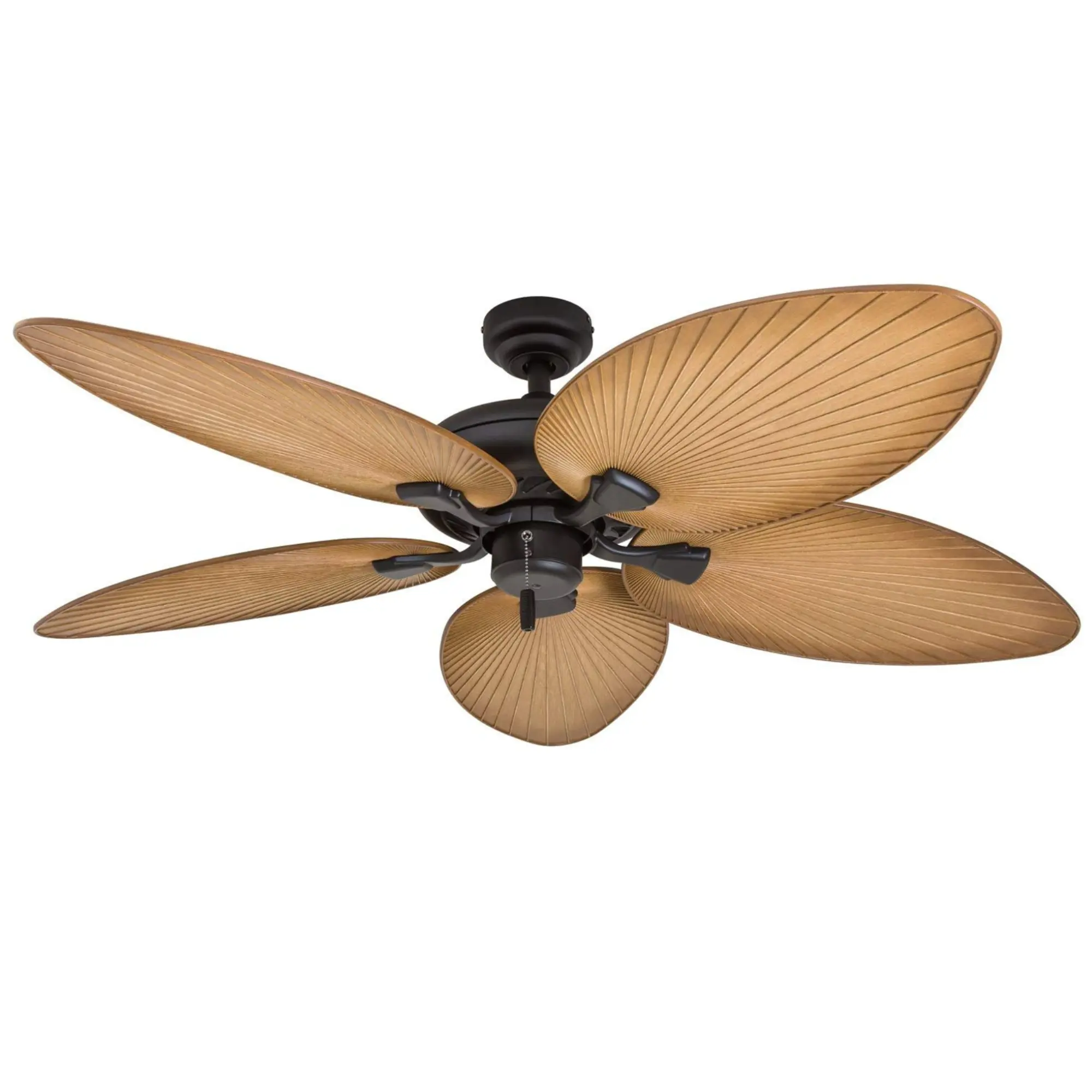 Honeywell Palm Island 52 Inch Indoor Outdoor Ceiling Fan w/Leaf Blades, Espresso