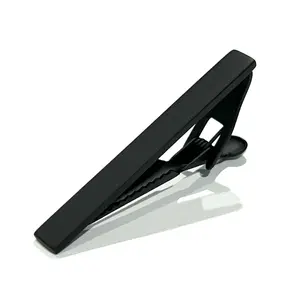 MENDEPOT Matte Black Tie Clip Men Tie Bar Gift For Father Husband