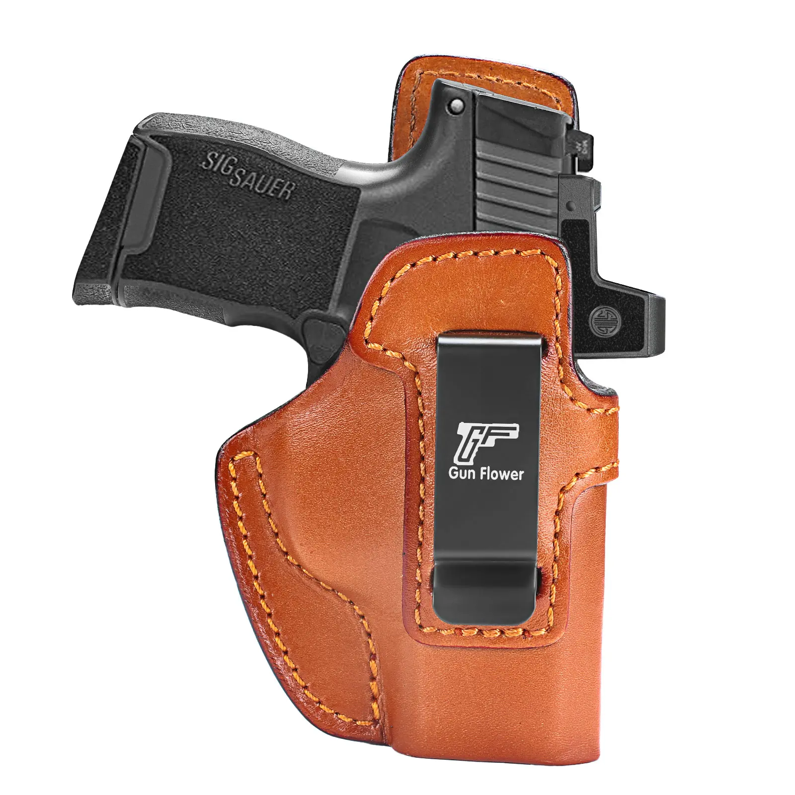 Handcrafted Brown Leather IWB Holster for SIG Sauer P365 / P365X / P365 SAS / P365-380 – Optic Cut, Right-Hand Appendix Carry, Premium Comfort Fit DealsforYouDays, Competition