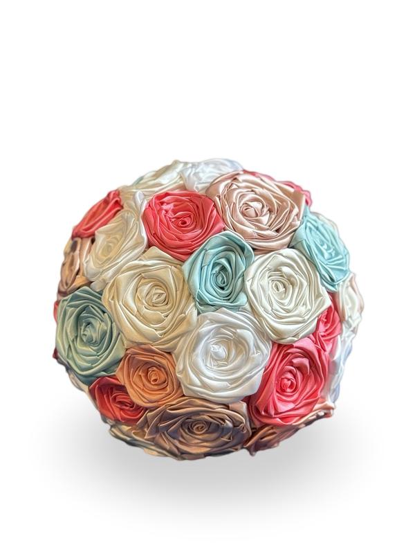 Summer Grace’s Bouquet | Ivory, White, Coral, Blush Pink, Peach, & Seafoam | Mint Wedding Bouquet | Coral Bridal Bouquet | Beach Wedding Bouquet | Rustic Wedding | Summer Wedding Bouquet