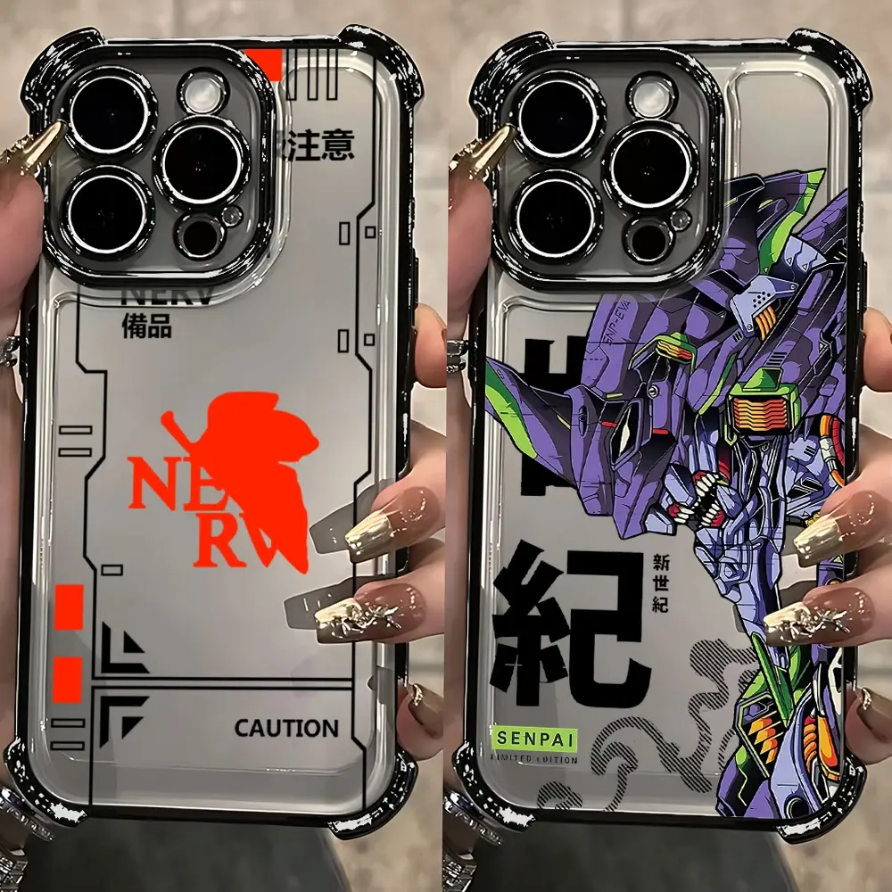 Electroplated Clear N-Neon G-Genesis E-Evangelion Case for iPhone 17 Air 16 E 15 14 Plus 13 12 11 Pro Max and Samsung Galaxy S26 S25 S24 S23 S22 Acrylic Cover