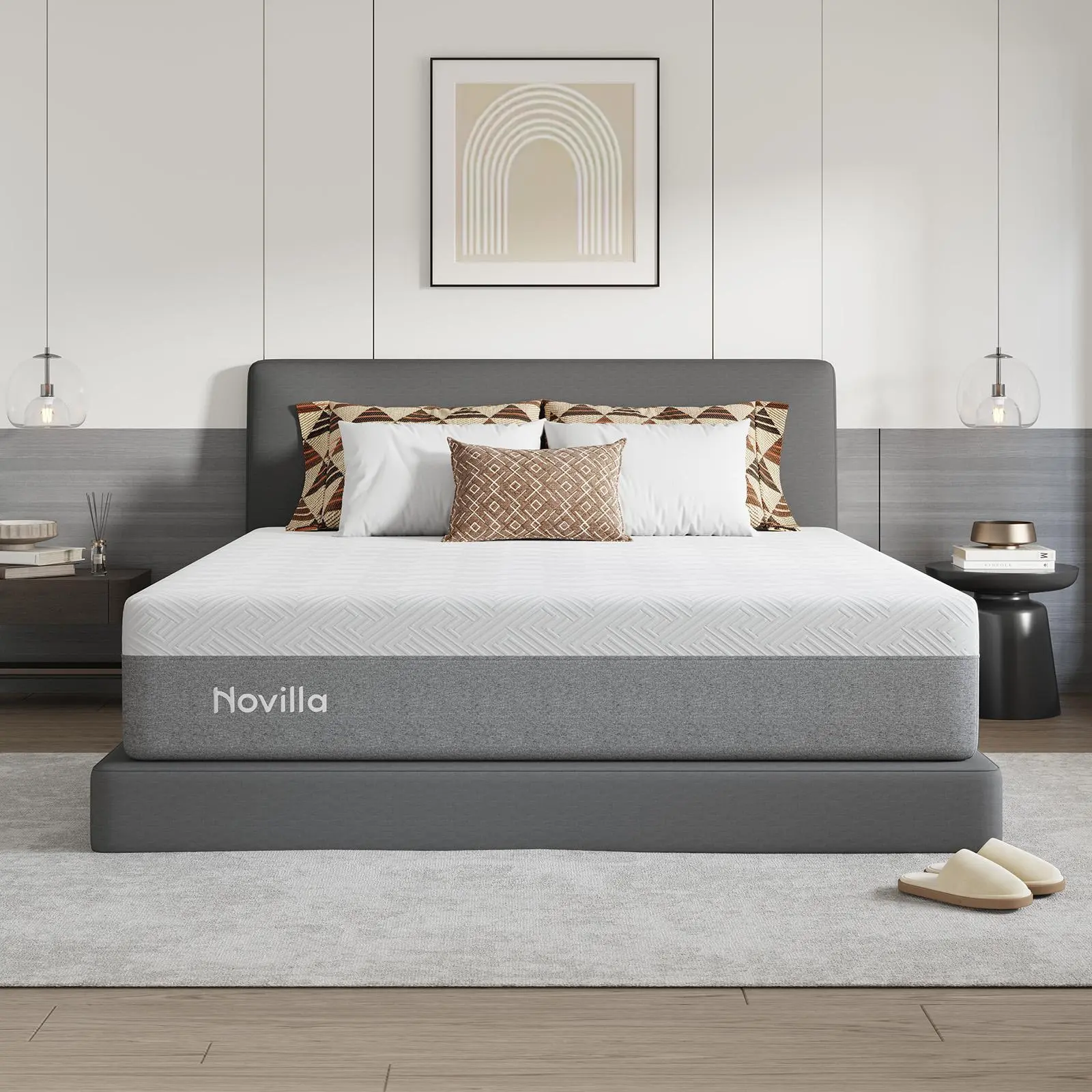 Gel Memory Foam Mattress for Cool Night &  Fiberglass-Free，Full/Queen/KIng Size ,6/8/10/12/14 Inch Medium Firm  in Box for Cool Sleep and Pressure Relief&Perfect Balance of Softness.tiktokshopmemorialday