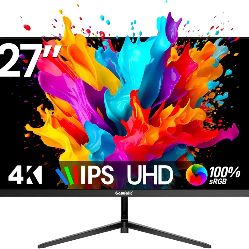 Gawfolk 27 Inch 4K Monitor IPS 60Hz, UHD 3840 x 2160p PC Monitors ...