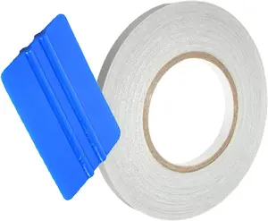 Clear Gloss Car Door Edge Sealing Paint Finish Protector Strip Roll (."x ft Roll w/Squeegee)