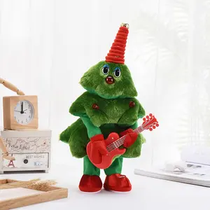 Singing Dancing Christmas Tree，cute，Electric Wiggle Stuffed Christmas Tree Plush to y with 8 Music Son