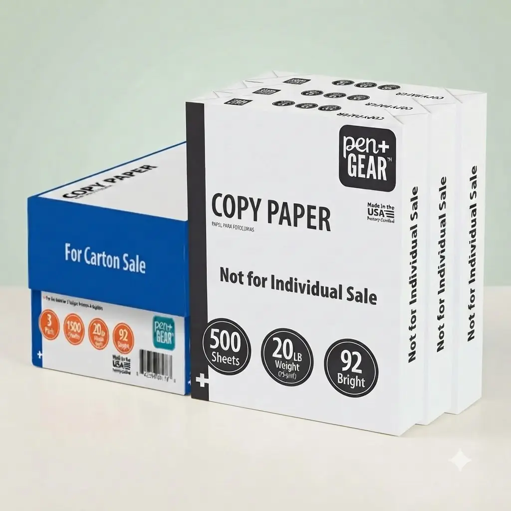 Pen+Gear Copy Paper 8.5 x 11 92 Bright White 20 lb 3 Reams 1500 Sheets Multipurpose Printer Paper School Office