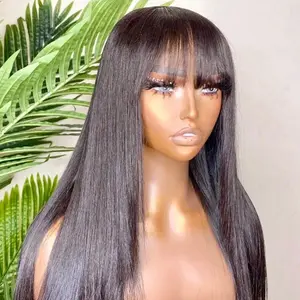 RAW Cambodian Straight Bang Wig