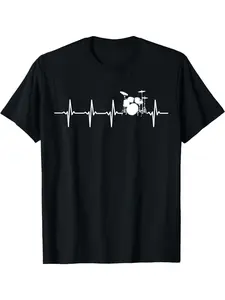 Drummer and percussionist heartbeat T-shirt