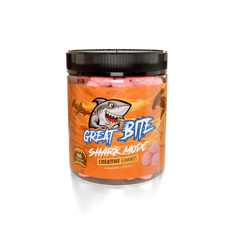 Great Bite Creatine Gummies - 5G Creatine Monohydrate, Chewable, Sugar-Free, Lactose-Free, Natural, Non-Toxic, 3rd Party Tested, Mixed Berry Flavor, 120 Gummies Per Bottle, Supports Muscle Power