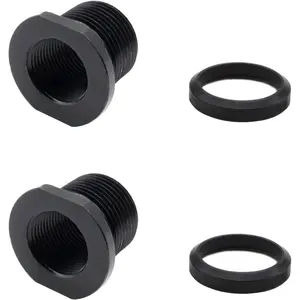 Thread Protector, 1/2 x 28 Convert to 5/8x24 with Crush Washer Steel (2 Pack)