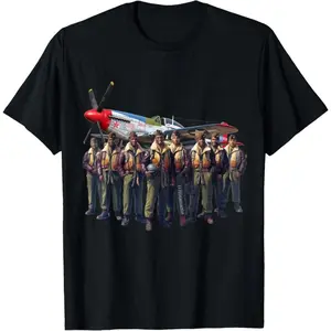 Tuskegee Red Tail Airmen Squadron: 332nd Fighter Group T-Shirt, Classic Fashion, Fits Every Occasion, Retro Styles, Bring Back