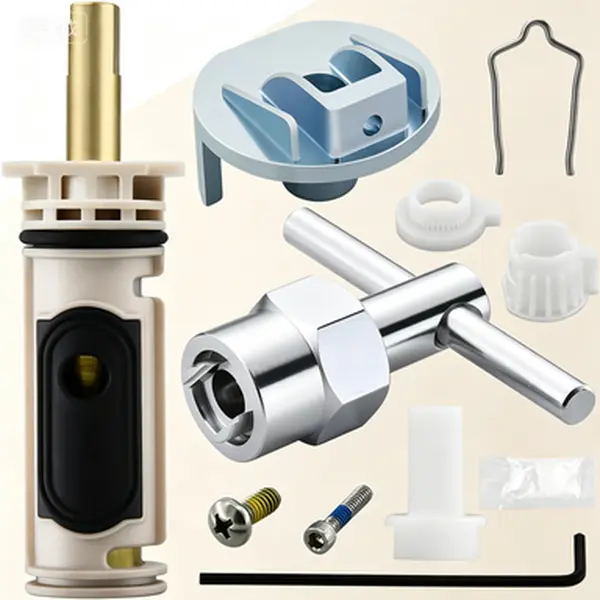 Moen Posi-Temp 1222 Replacement Cartridge Kit with Brass Core Cartridge, Brass Puller Tool, Handle Adapter, Includes Tool for Easy Remove, Durable Construction for DIY Home Plumbing Projects, Complete Plumbing Fix Set