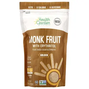 Health Garden Monk Fruit With Erythritol, Golden, 16 oz (454 g)