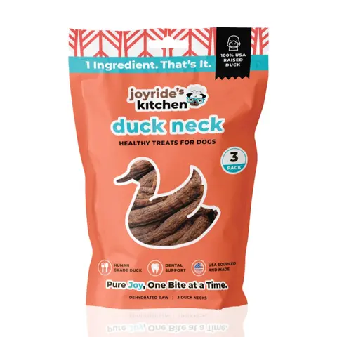 Joyride USA-Made Dehydrated Duck Neck Dog Chew Toy - Natural High-Protein Universal Treats, Simple Teeth Care, Suitable for All Dog Breeds' Chew & Clean Feeding Needs