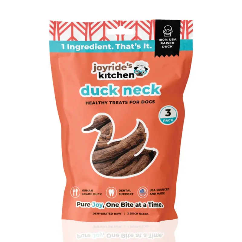 Joyride USA-Made Dehydrated Duck Neck Dog Chew Toy - Natural High-Protein Universal Treats, Simple Teeth Care, Suitable for All Dog Breeds' Chew & Clean Feeding Needs