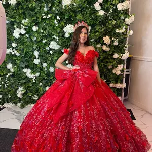 RQ1141 Red Dress with Lace Detail, Elegant Design for Women, Casual Style - Womenswear