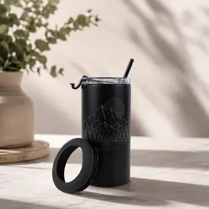 KQP Custom Laser Engraved 4-in-1 Beverage Koozie - Can/Bottle Cooler, Drink Protector for Kitchenware, Drinkware Use