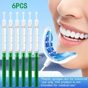 6-Pack Whitening Pen Pap Teeth Whitening Gel Pen, Teeth Whitener Deep Cleaning Tooth Gel Pen 3ML, Fda Registered, Phthalate-Free, Single Item Pack