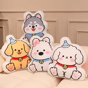 Cartoon White Puppy Dog Throw Pillow Plush ToyDol!Home Sofa Pillow Cushion Lifelike AnimalsSimulationStuffed Doll Tov Gifts childhood stuffed animalcute stuff toy soft doll weighted stuffed animal cute girlygifts